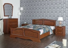 ЕЛЕНА Кровать из массива 1800 (Орех) в Североуральске - severouralsk.ok-mebel.com | фото 2