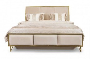Кровать Lara 1800 с мягким изголовьем + основание (белый глянец) в Североуральске - severouralsk.ok-mebel.com | фото