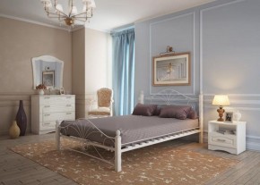 Кровать "Фортуна 1" КМД 2.01 Белая (1200*2000) (ножки-белые) с коваными элементами в Североуральске - severouralsk.ok-mebel.com | фото