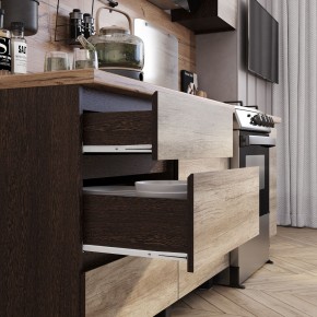 Кухня Энигма 1.6 м (венге/дуб каньон) в Североуральске - severouralsk.ok-mebel.com | фото 2
