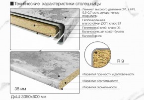 Кухонный фартук со столешницей (А-012) в едином стиле (3050 мм) в Североуральске - severouralsk.ok-mebel.com | фото 6