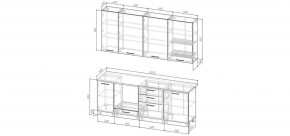Кухонный гарнитур Антик 2200 h950 (Стол. 26мм) в Североуральске - severouralsk.ok-mebel.com | фото 2