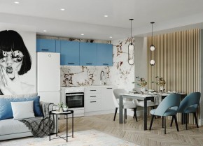 Кухонный гарнитур Капри 2550 (Стол. 26мм) в Североуральске - severouralsk.ok-mebel.com | фото
