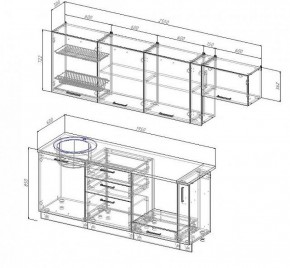 Кухонный гарнитур Шампань 2550 (Стол. 26мм) в Североуральске - severouralsk.ok-mebel.com | фото 2