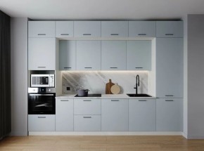 Кухонный гарнитур Смоки 3400 (Стол. 26мм) в Североуральске - severouralsk.ok-mebel.com | фото