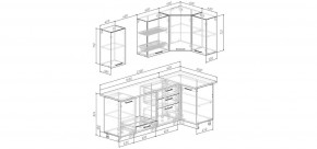 Кухонный гарнитур Умбра 2200*1000 (Стол. 26мм) в Североуральске - severouralsk.ok-mebel.com | фото 2