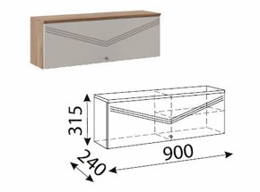 Лимба (гостиная) М10 Шкаф навесной малый в Североуральске - severouralsk.ok-mebel.com | фото
