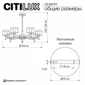 Люстра на штанге Citilux ELAN CL241171 в Североуральске - severouralsk.ok-mebel.com | фото 12