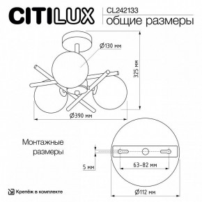Люстра на штанге Citilux Ronny CL242133 в Североуральске - severouralsk.ok-mebel.com | фото 7