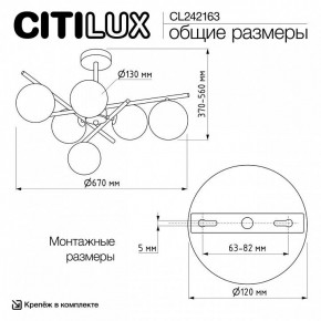 Люстра на штанге Citilux RONNY CL242163 в Североуральске - severouralsk.ok-mebel.com | фото 12