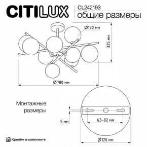Люстра на штанге Citilux Ronny CL242193 в Североуральске - severouralsk.ok-mebel.com | фото 8