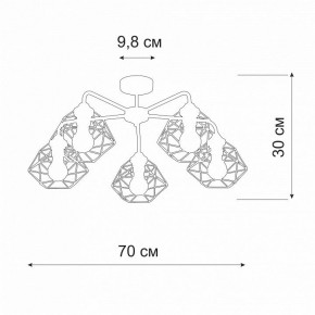 Люстра на штанге Vitaluce V4258 V4258-0/5PL в Североуральске - severouralsk.ok-mebel.com | фото 2