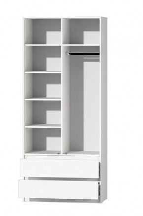 МС "Хилтон" Шкаф №3 900 (Белый текстурный) в Североуральске - severouralsk.ok-mebel.com | фото 3