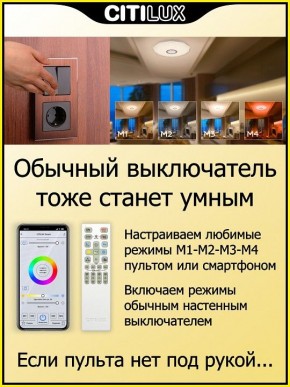 Накладной светильник Citilux Диамант Смарт CL713A30G в Североуральске - severouralsk.ok-mebel.com | фото 6