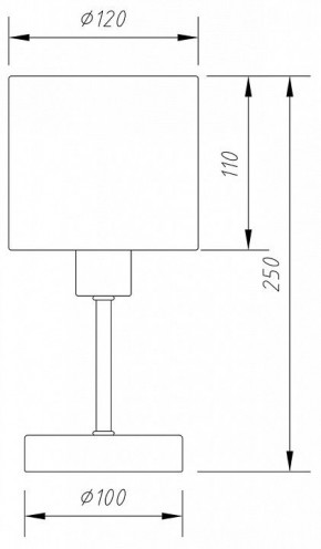 Настольная лампа декоративная Escada Denver 1109/1 Chrome/Beige в Североуральске - severouralsk.ok-mebel.com | фото 6