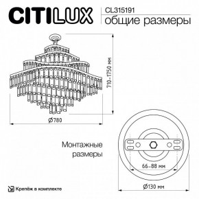 Подвесная люстра Citilux Naiad CL315191 в Североуральске - severouralsk.ok-mebel.com | фото 7