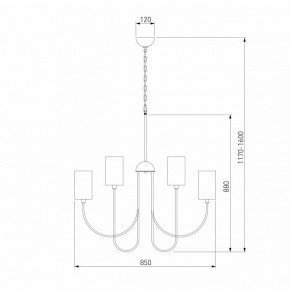 Подвесная люстра Eurosvet Abbey 60164/10 никель Smart в Североуральске - severouralsk.ok-mebel.com | фото 4