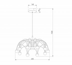 Подвесная люстра Eurosvet Ragno 90034/10 LED черный в Североуральске - severouralsk.ok-mebel.com | фото 5