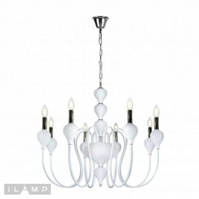 Подвесная люстра iLamp Lady 88003-8 WH в Североуральске - severouralsk.ok-mebel.com | фото 2