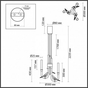 Подвесная люстра Odeon Light Lark 5431/6L в Североуральске - severouralsk.ok-mebel.com | фото 5