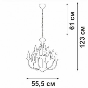 Подвесная люстра Vitaluce V1863 V1863-8/9 в Североуральске - severouralsk.ok-mebel.com | фото 3