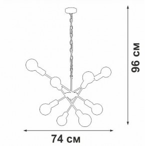 Подвесная люстра Vitaluce V4750 V4750-0/8 в Североуральске - severouralsk.ok-mebel.com | фото 5
