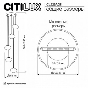 Подвесной светильник Citilux Atman Smart CL226A051 в Североуральске - severouralsk.ok-mebel.com | фото 10