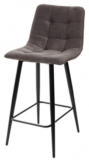 Полубарный стул CHILLI-QB графит #14, велюр / черный каркас (H=66cm) М-City в Североуральске - severouralsk.ok-mebel.com | фото