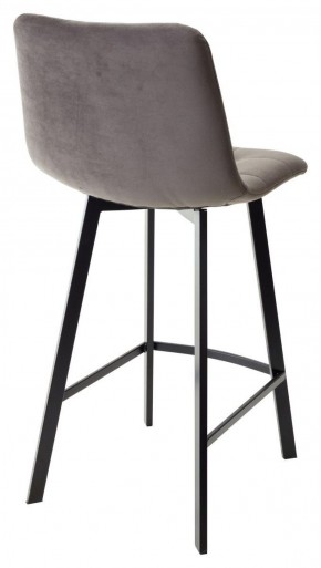 Полубарный стул CHILLI-QB SQUARE графит #14, велюр / черный каркас (H=66cm) М-City в Североуральске - severouralsk.ok-mebel.com | фото 3