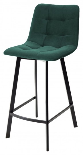Полубарный стул CHILLI-QB SQUARE зеленый #19, велюр / черный каркас (H=66cm) М-City в Североуральске - severouralsk.ok-mebel.com | фото 1