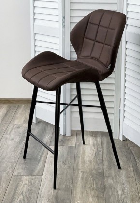Полубарный стул MARCEL COWBOY-#800 темно-коричневый (H=65cm), ткань микрофибра М-City в Североуральске - severouralsk.ok-mebel.com | фото 2