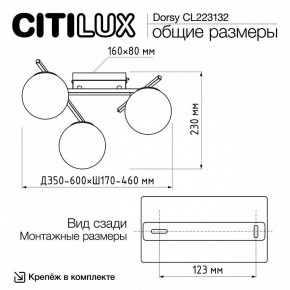 Потолочная люстра Citilux Dorsy CL223132 в Североуральске - severouralsk.ok-mebel.com | фото 12