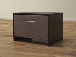 PROxSON Тумба Varna (ЛДСП Венге+экокожа Дуб венге с коричневым) 51x40 в Североуральске - severouralsk.ok-mebel.com | фото