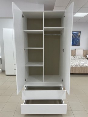 Шкаф 2-ств. с 2 ящиками "Бьянко" в Североуральске - severouralsk.ok-mebel.com | фото 2