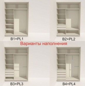 Шкаф-купе 1400 серии SOFT D8+D2+B2+PL4 (2 ящика+F обр.штанга) профиль «Капучино» в Североуральске - severouralsk.ok-mebel.com | фото 4