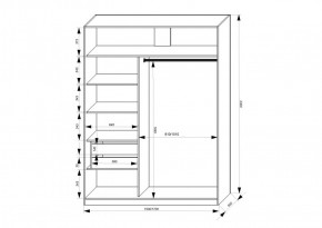 Шкаф-купе 1500 серии NEW CLASSIC K3+K3+B2+PL1 (2 ящика+1 штанга) профиль «Капучино» в Североуральске - severouralsk.ok-mebel.com | фото 3