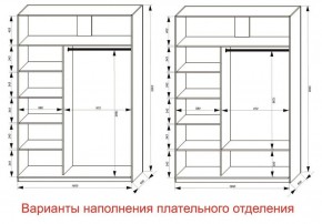 Шкаф-купе 1600 серии SOFT D1+D3+B2+PL1 (2 ящика+1штанга) профиль «Графит» в Североуральске - severouralsk.ok-mebel.com | фото 6