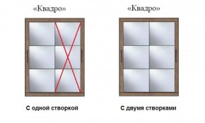 Шкаф-купе №19 Серия 3 Квадро (1700) Ясень Анкор светлый в Североуральске - severouralsk.ok-mebel.com | фото 3