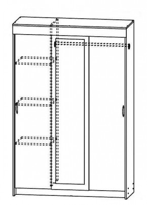 Шкаф-купе Бассо 1300 (Венге/Дуб белфорд) в Североуральске - severouralsk.ok-mebel.com | фото 2