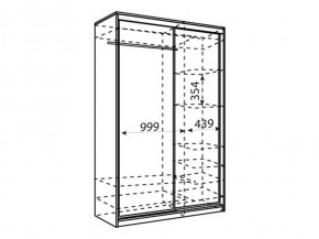 Шкаф-купе Рене 1500 вариант 1 (ЛДСП/ЛДСП) в Североуральске - severouralsk.ok-mebel.com | фото 4