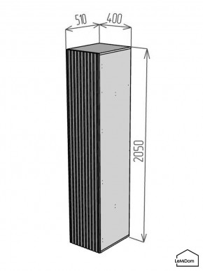 Шкаф Linnea MHR-1 2050х400х510 (Белый-М 11.1.2) в Североуральске - severouralsk.ok-mebel.com | фото 2