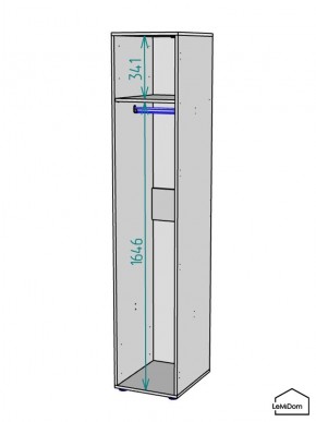 Шкаф Linnea MHR-1 2050х400х510 (Белый-М 11.1.2) в Североуральске - severouralsk.ok-mebel.com | фото 3