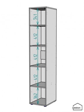 Шкаф Linnea MHR-1PO-2 2050х400х510 (Белый-М 11.1.2) в Североуральске - severouralsk.ok-mebel.com | фото 3