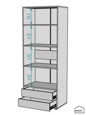 Шкаф Linnea MHR-2-4 2050х800х510 (ДВ-М 11.1.25) в Североуральске - severouralsk.ok-mebel.com | фото 3