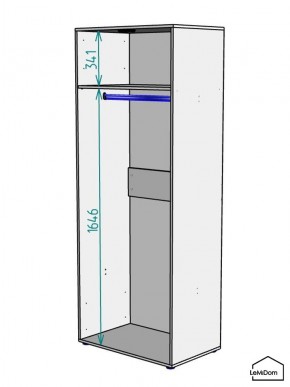 Шкаф Linnea MHR-2PO 2050х800х510 (Белый-М 11.1.1) в Североуральске - severouralsk.ok-mebel.com | фото 3