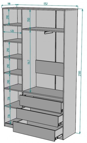 Шкаф Мальта H204 в Североуральске - severouralsk.ok-mebel.com | фото 2