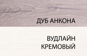 Шкаф открытый 1D, OLIVIA, цвет вудлайн крем/дуб анкона в Североуральске - severouralsk.ok-mebel.com | фото 2