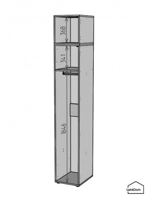 Шкаф с антресолью Linnea MHR-1A-1 2450х400х510 (ДВ-М 11.1.25) в Североуральске - severouralsk.ok-mebel.com | фото 3