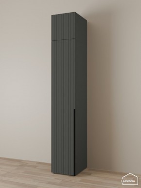 Шкаф с антресолью Linnea MHR-1A-1 2450х400х510 (Графит-М 11.1.25) в Североуральске - severouralsk.ok-mebel.com | фото