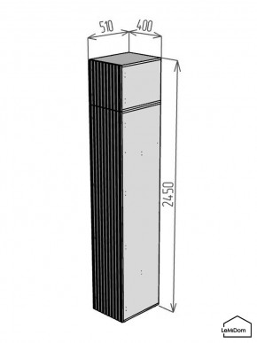 Шкаф с антресолью Linnea MHR-1A-2 2450х400х510 (ДВ-М 11.1.25) в Североуральске - severouralsk.ok-mebel.com | фото 2